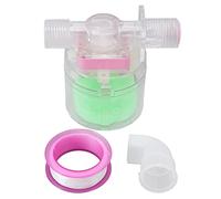 Lmrysalque Valvola di controllo della leva dell'acqua Valvola a sfera galleggiante in plastica completamente automatica trasparente con serbatoio a torre (G3/4 ingresso acqua laterale)