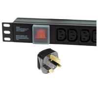 LMS DATA - 1U 6 vie 10A IEC C13 da prese a spina di rete 13A PDU orizzontale