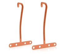 LMSAWK 2 Pezzi Aria Condizionata Stendino Appendiabiti, Dormitorio Necessità Grucce, Vestiti Multi Gancio Condizionatore, da Viaggio, Indoor, 4 Fori, Colore Arancio