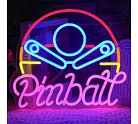 LMSIGNLY Pinball - Targa neon per gioco d'affari, luce al neon, luce al neon, luce al neon, per camera da letto, sala giochi, centro commerciale, gioco città uomo grotta decorazione
