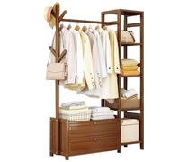 LMTYBOC Appendiabiti autoportante con ripiano per scarpe, appendiabiti resistente, può contenere fino a 100 kg, 70/80/100 cm x 29 cm x 165 cm, ampio spazio di archiviazione, design super stabile