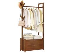 LMTYBOC Appendiabiti autoportante con scarpiera, appendiabiti resistente, capacità 100 kg, 70/80/100 cm x 29 cm x 165 cm, design spazioso e super stabile