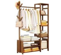 LMTYBOC Appendiabiti autoportante, resistente, con ripiano per scarpe, supporta fino a 100 kg, 70/80/100 cm x 29 cm x 165 cm, ampio spazio di archiviazione, design ultra stabile