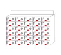LMTYBOC Armadietto per telefono cellulare a parete con maniglia - Armadio per cellulare in lega di alluminio con slot da 5-80 slot per una gestione sicura (un colore-30A)