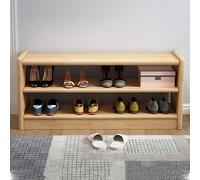 LMTYBOC Elegante scarpiera con vano portaoggetti, scaffale da ingresso per esterni, struttura in legno massello, cuscino ad alta resilienza, 2 colori (83 cm), perfetta per l'uso sulla porta d'ingresso