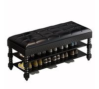 LMTYBOC Elegante scarpiera nera con cuscino morbido, scarpiera salvaspazio per ingresso, camera da letto, corridoio, soggiorno, 60 x 30 x 48 cm, ideale per riporre oggetti