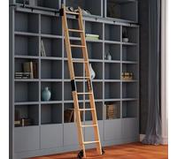 LMTYBOC Guida di scorrimento scorrevole/rotolamento libreria scala hardware tubo rotondo in acciaio al carbonio, kit di pista mobile per biblioteche scaletta binario per loft ufficio/300 cm Track Kit