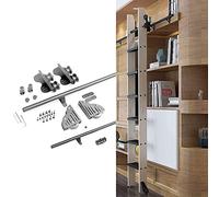 LMTYBOC Kit hardware a scala retrattile per libreria, scala scorrevole, scala retrattile, kit di binari per interni / loft / 200 cm