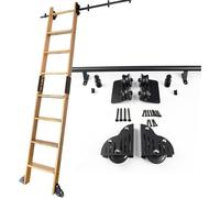 LMTYBOC Kit hardware per libreria, scala scorrevole, guide scorrevoli resistenti, per librerie, magazzini, kit di binari per scale mobili (senza scala), 400 cm