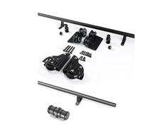 LMTYBOC Kit hardware per scaletta scorrevole per biblioteca, tubo rotondo con ruote a rullo, guide mobili per scale (scala non inclusa), kit binario da 500 cm
