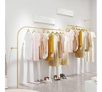 LMTYBOC Negozio di abbigliamento Robusto espositore in metallo dorato ferro da parete appendiabiti appendiabiti appendiabiti multiuso borsa per scarpe da appendere bar tubo rack armadio niz (L 450 cm)
