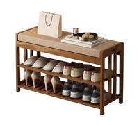 LMTYBOC Panca da ingresso multifunzionale con scarpiera, scarpe a 3 livelli, elegante seduta da corridoio, salvaspazio, scarpiera da 80 cm, per soggiorno e corridoio