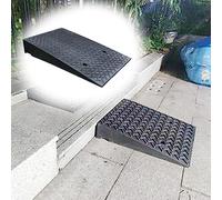 LMTYBOC Rampa per marciapiede per auto, resistente, per vialetto, antiscivolo, in gomma, rampe per marciapiedi, rampe per marciapiede da 10,2 a 20,3 cm, 50 x 80 x 19 cm