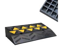 LMTYBOC Rampe in gomma per marciapiede, portatili, per vialetto, marciapiede, auto, camion, sedie a rotelle, moto, confezione da 1, colore: nero, 50 x 30 x 11 cm