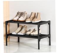 LMTYBOC Robusta scarpiera in acciaio al carbonio, 2 ripiani per ingresso, soluzione per riporre scarpe ad alte prestazioni, perfetta per armadio e casa