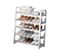LMTYBOC Scarpiera a 5 ripiani, in acciaio inox, per asciugare le scarpe e scaffale, supporto per piante per casa, camera da letto, armadio, dormitorio, ingresso, 78 x 25 x 40 cm, elegante