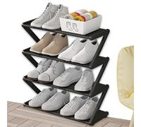 LMTYBOC Scarpiera angolare a forma di Z, supporto per scarpe multi-livello, ripiano per scarpe autoportante per ingresso, elegante scarpiera, altezza 48,3 cm