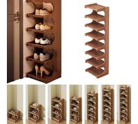 LMTYBOC Scarpiera angolare multifunzionale a 7 strati, ingresso salvaspazio, elegante contenitore per soggiorno e camera da letto, scarpiera versatile, ideale per dormitori