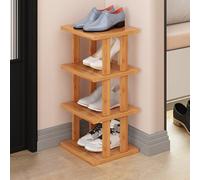 LMTYBOC Scarpiera impilabile in legno, design salvaspazio per ingresso, corridoio, camera da letto, uso esterno, soluzione di archiviazione regolabile fai da te, piccola scarpa compatta