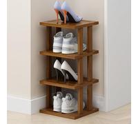LMTYBOC Scarpiera impilabile in legno, salvaspazio, per ingresso, camera da letto, esterni, design fai da te, soluzione compatta per riporre scarpe, resistente alle intemperie, elegante e funzionale