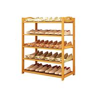 LMTYBOC Scarpiera in bambù, a 5 ripiani, multifunzione, salvaspazio, in legno naturale, design semplice per la casa, porta scarpe economico