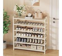 LMTYBOC Scarpiera in bambù a 6 ripiani, autoportante con partizione rimovibile, grande capacità, scaffale per scarpe, soluzione per riporre scarpe da 80 cm