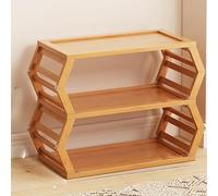 LMTYBOC Scarpiera in bambù naturale di grande capacità, facile da montare, design robusto per camera da letto, bagno, corridoio, salvaspazio (49 x 22,5 x 44 cm)