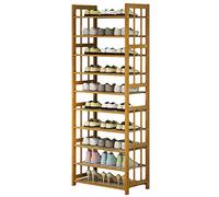 LMTYBOC Scarpiera in legno, 10 ripiani, impilabile, antipolvere, facile da montare, design portatile, altezza 70 cm, perfetta per casa e armadio