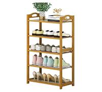 LMTYBOC Scarpiera in legno, 10 ripiani, impilabile ed espandibile, facile da montare, portatile, antipolvere, altezza 60 cm, ideale per uso domestico e armadio