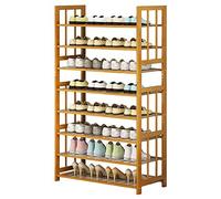 LMTYBOC Scarpiera in legno, 3 ripiani, regolabile e impilabile, facile da montare, antipolvere, portatile, altezza 90 cm, perfetta per nizing calzature
