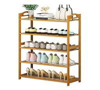 LMTYBOC Scarpiera in legno, a 10 ripiani, impilabile ed espandibile, antipolvere, altezza 90 cm, facile da montare, soluzione portatile per riporre scarpe per la casa