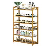 LMTYBOC Scarpiera in Legno A 10 Ripiani, Impilabile Ed Espandibile, Facile da Montare, Antipolvere, Soluzione di Archiviazione Portatile, Altezza 80 Cm per La Casa E L'Armadio.