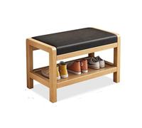 LMTYBOC Scarpiera in legno con panca portaoggetti e ottomana - ingresso per scarpe, cuscino in spugna ad alta resilienza, perfetta per piccoli spazi, soluzione elegante e funzionale