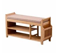 LMTYBOC Scarpiera in legno con panca, robusta scarpiera multifunzionale per 6-8 paia, ingresso salvaspazio, perfetta per corridoio, soggiorno e camera da letto, 62/78/98 cm x 30 cm x 50 cm