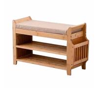 LMTYBOC Scarpiera in legno con panca, scarpiera per 6-8 paia, ingresso multifunzionale salvaspazio, ideale per corridoio, soggiorno, camera da letto, 62/78/98 cm x 30 cm x 50 cm