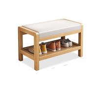 LMTYBOC Scarpiera in legno, panca da ingresso con ottomana portaoggetti, scarpiera salvaspazio per porta d'ingresso, cuscino in spugna ad alta resilienza, perfetta per piccoli spazi