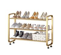 LMTYBOC Scarpiera in metallo a 3 ripiani, design retrò autoportante, salvaspazio per ingresso, robusta soluzione per riporre scarpe, perfetta per casa e ufficio, elegante espositore per calzature
