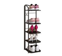 LMTYBOC Scarpiera in metallo robusto a 8 livelli, scarpa impilabile per ingresso, scarpiera sottile, design moderno, soluzione salvaspazio (colore: nero)