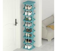 LMTYBOC Scarpiera moderna verticale multistrato per piccoli spazi, sottile e alta, in plastica, portatile, per camera da letto, ingresso e calzature sportive