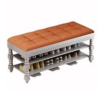 LMTYBOC Scarpiera nera con cuscino, scarpiera salvaspazio per ingresso, camera da letto e soggiorno, 60 x 30 x 48 cm, soluzione elegante con seduta morbida, ideale per il corridoio.