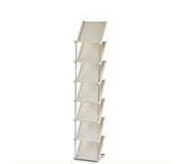 LMTYBOC Scarpiera salvaspazio a 8 ripiani, impilabile, in polipropilene, per armadio, corridoio, camera da letto e ingresso, soluzione per riporre le scarpe bianca ed elegante