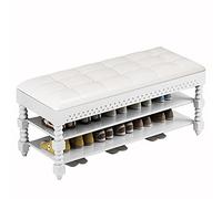 LMTYBOC Scarpiera salvaspazio con cuscino morbido, elegante scarpiera per ingresso, camera da letto, corridoio, soggiorno, 60 x 30 x 48 cm, soluzione portaoggetti nera