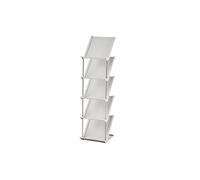 LMTYBOC Scarpiera stretta a 5 ripiani, alta e pieghevole, in plastica, per ingresso, colore: bianco, salvaspazio, perfetta per corridoio e armadio