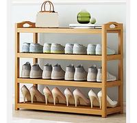 LMTYBOC Scarpiera stretta in bambù, salvaspazio, multifunzione, con ripiano angolare per scarpe, mini scarpiera, elegante espositore per scarpe