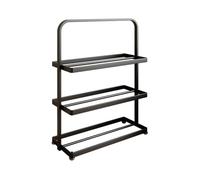 LMTYBOC Scarpiera verticale a 3 livelli, scarpiera stretta salvaspazio per ingressi e camere da letto, scarpiera alta nera, ideale per piccoli spazi (56 x 45 cm)