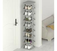 LMTYBOC Scarpiera verticale a più livelli per piccoli spazi, in plastica, sottile, portatile, per ingresso, camera da letto e scarpe sportive, design moderno, soluzione salvaspazio