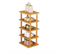 LMTYBOC Scarpiera verticale in bambù, piccola scarpa alta per spazi ristretti, autoportante a 5 ripiani per ingresso, camera da letto, armadio, angolo - elegante scarpiera
