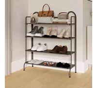 LMTYBOC Scarpiera verticale, salvaspazio per armadio, scarpiera alta aperta per borse e scarpe, nera, 62 cm, perfetta per armadio nization
