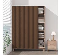 LMTYBOC Tenda per porta armadio e libreria per scarpe, antipolvere, con binario, protezione della privacy per mensole, elegante e funzionale