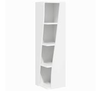 LMTYOENFG Armadio angolare da 27,5 x 27 x 102 cm, in legno, moderno, con 4 ripiani, salvaspazio, per soggiorno, corridoio e ufficio, opaco